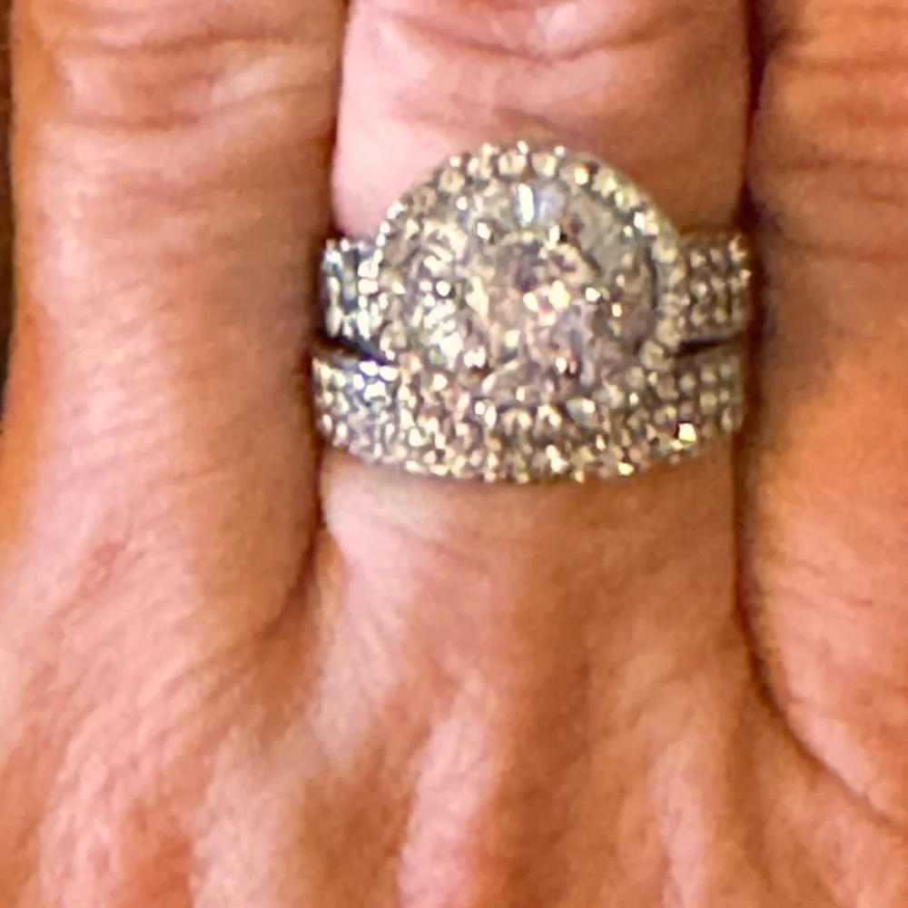 Gorgeous Large Round Cut Cubic Zirconia Wedding Engagement Bridal Rings, Sz 8